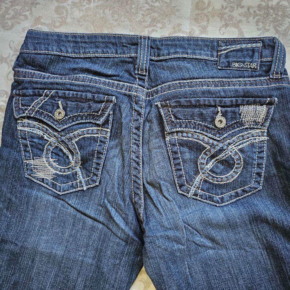 Big Star SZ 31 XL Women's Jeans‎ Maddie Boot Cut Denim Blue 90s Y2K Western
